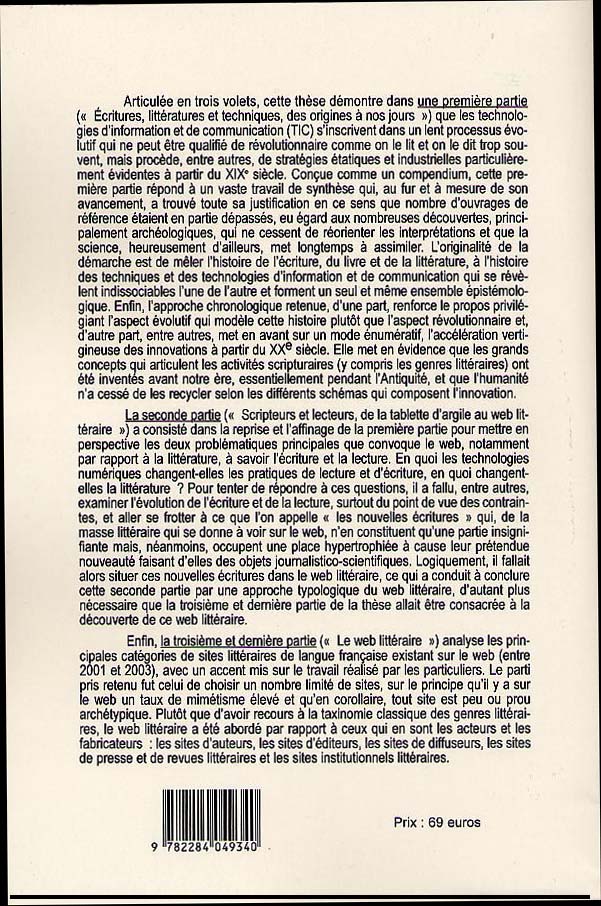 Quatrième de couverture